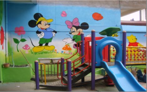 长宁县幼儿园室外彩绘